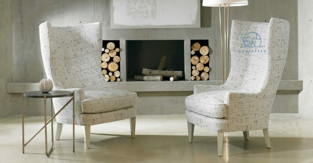 2 Wingback chairs in living room