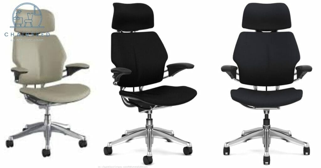 3 humanscale freedom chairs in a frame