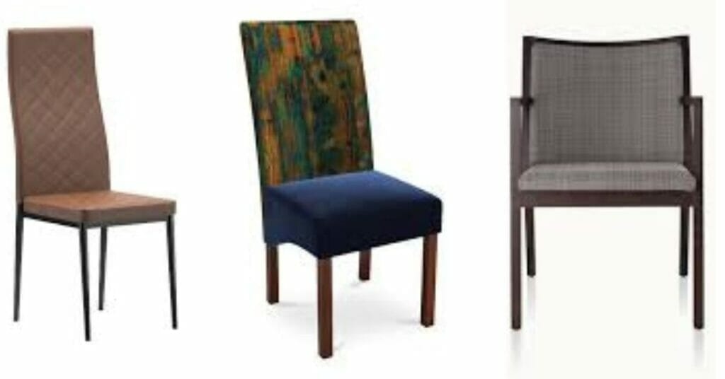 3 side chairs in a frame